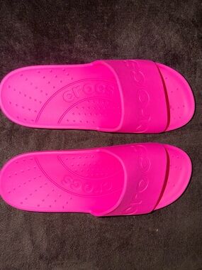 CROCS Hot Pink Slide Sandals